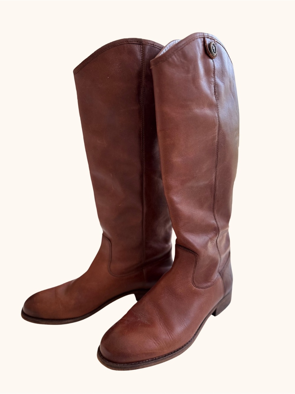 Frye Boots Cognac Brown Leather Boots 8.5 B